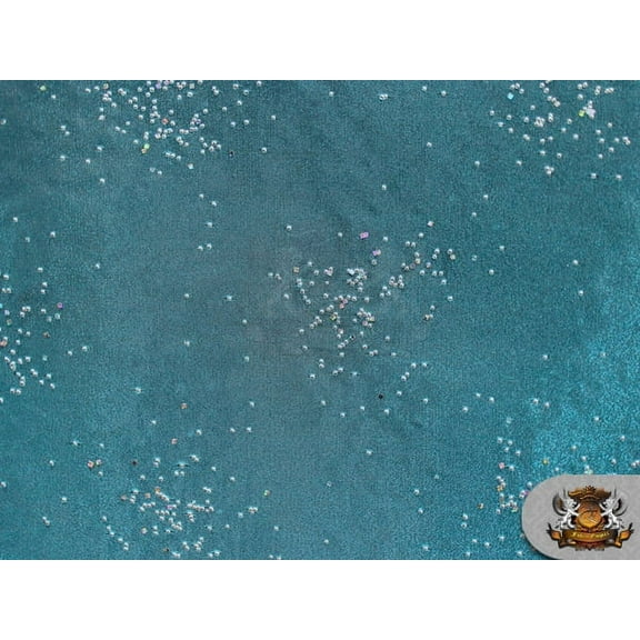 Organza Crystal Dust Fabric TURQUOISE / 58" Wide / Sold by the yard