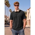 thumbnail image 2 of RICHCOIN T Shirts for Men Short Sleeve Crewneck Casual Top Vintage Washed Basic Loose Tees, 2 of 7