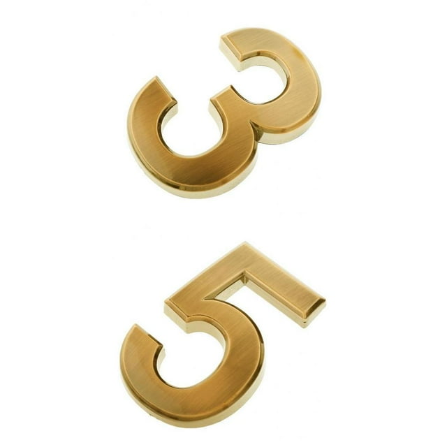 GROWTH TANK 2pcs Door Address Sign Numbers Plaque Digit 3 5 for Home Hotel Garden Plaque