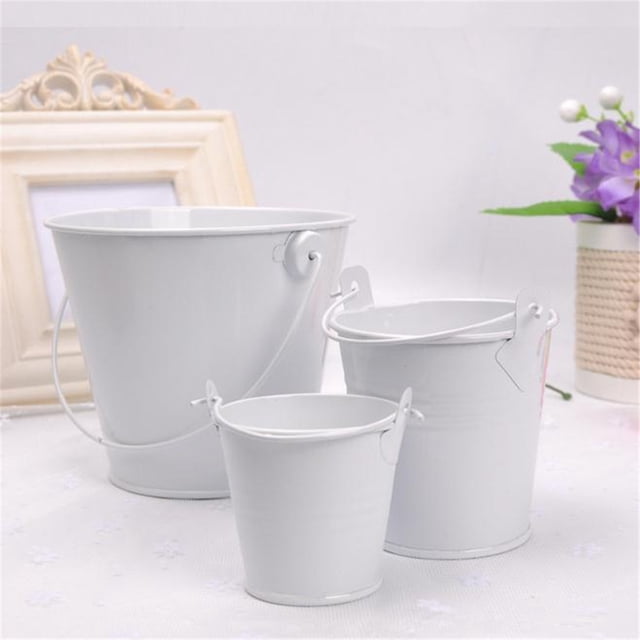 Ganfancp Metal Mini Cubo de Hierro Decoración Del Hogar Adornos Creativos Suculentas Florero Rebajas Flash Deals 3 Mini Cubos (1 Grande, 1 Mediano, 1 Pequeño)