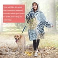 thumbnail image 4 of Wearable Oversized Blanket,Blue Floral and Petal Pattern Wearable Blanket Hoodie for Adults,Cozy Hooded Blankets with Super Pockets,Super Warm Fuzzy Pullover for Women & Men, 4 of 6