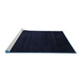 thumbnail image 2 of Ahgly Company Machine Washable Indoor Square Abstract Blue Modern Area Rugs, 4' Square, 2 of 4