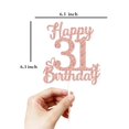 thumbnail image 3 of Topper para pastel Veegood de 31.º cumpleaños con brillo rosa, 18,5 cm, 3 of 5