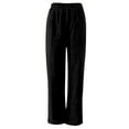 thumbnail image 5 of Jxximdong Pants for Women Women Cotton Pocket Cropped Straight Leg Crop Pants Ladies Casual Long Loose Pant Slacks Black L Trousers, 5 of 5