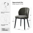 thumbnail image 7 of Upholstered Dining Chairs Set of 6 Armless Side Chairs Solid Wood Legs Restaurant Kitchen Charcoal, 7 of 7