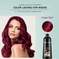 thumbnail image 2 of Champú FVQUHVO Tinte para cabello rojo uva, 500 ml, 3 en 1 para mujeres y hombres, 2 of 7