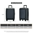 thumbnail image 4 of Wonder Barcelona 20" Hardside Spinner Carry-On Luggage with Front Pocket and Laptop Sleeve.BLACK, 4 of 10