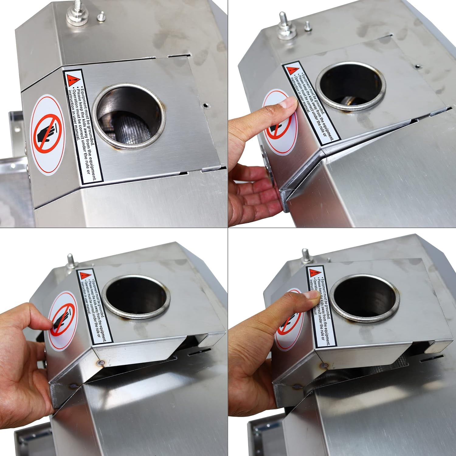 4 Rollers Electric Sugarcane Juicer Sugar Cane Press Juice Machine Commerical 110V 800W