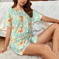 thumbnail image 4 of Sikiie Cute Duck Womens Pajama Sets Short Sleeve Top With Pants Sleepwear 2 Piece Lounge SetMedium, 4 of 6