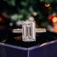 thumbnail image 3 of Dash Jewel 2 Ct Emerald Cut Diamond Engagement Wedding Ring - 14K White Gold Plated Solitaire with Accents - Multi Diamond Wedding Ring for Women's - Celebrate Your Love with This Elegant Piece, 3 of 3