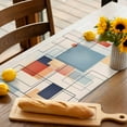 thumbnail image 5 of Placemat Abstract Impressionism Geometric Placemats for Dining Table Square Line Circle Texture Washable Table Mats for Party Kitchen Dining Decoration, 5 of 7