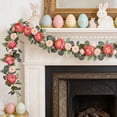 thumbnail image 5 of Easter Garland | 180cm Artificial Eucalyptus & Blue Flower Easter Floral Garland | Mantel, Table Runner & Front Door Easter Spring Decor | 70.87in, 5 of 6