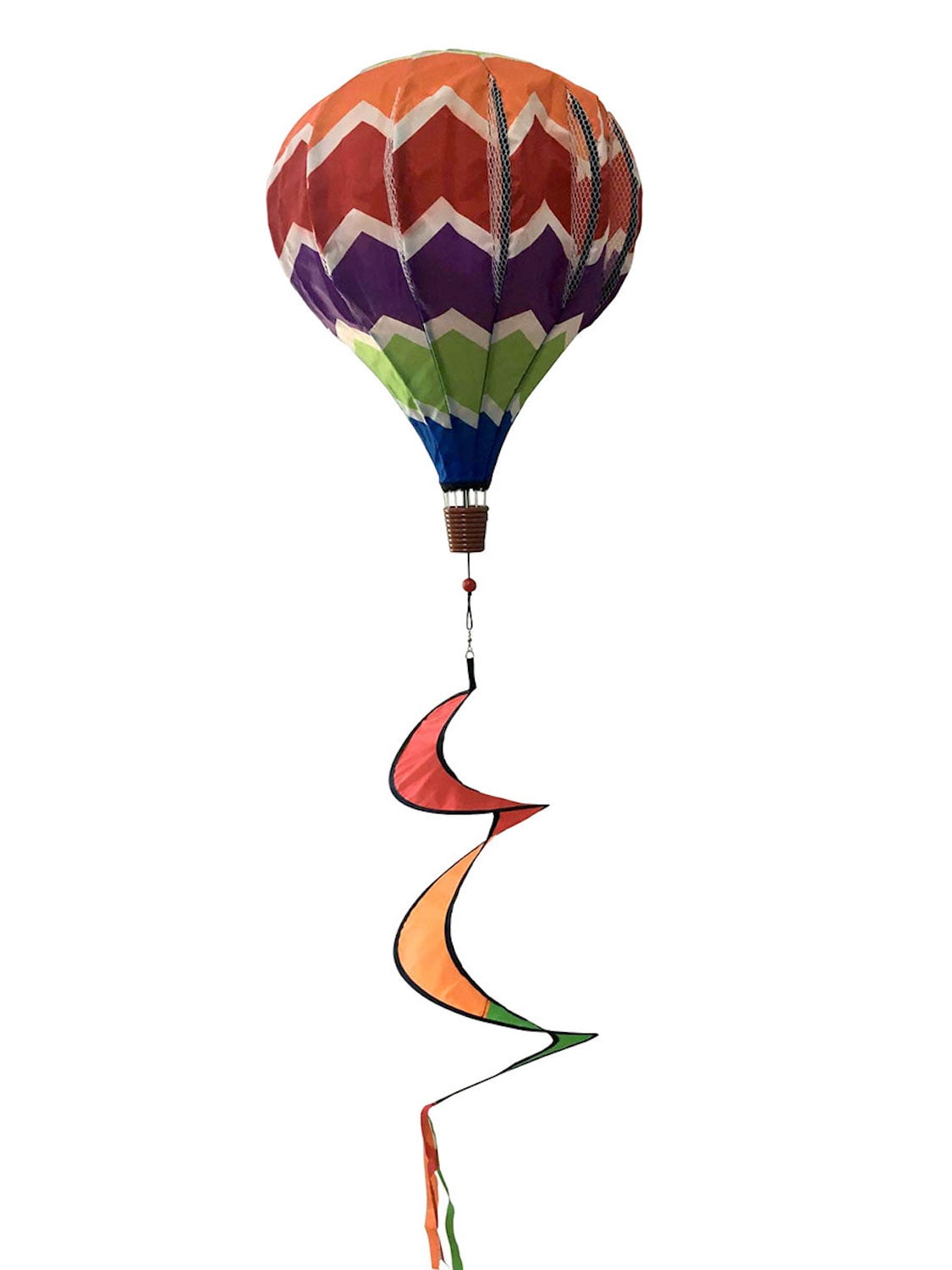 Briarwood Lane Multi-Color Deluxe Hot Air Balloon Wind Twister Everyday 54 L 