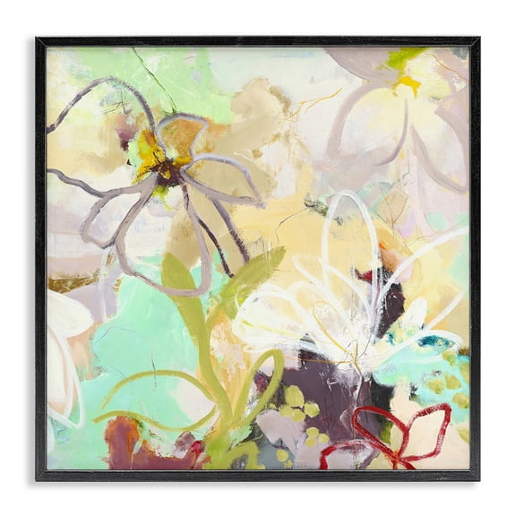 Last Days Of Spring Abstract Black Framed Giclee Art, design by Design Fabrikken