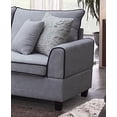 thumbnail image 4 of Harmony Light Gray Fabric Sectional with Left-Facing Chaise and Storage Ottoman, 4 of 4