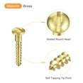 thumbnail image 4 of Uxcell Wood Screws M3 x 20mm Slotted Round Head Brass Self-Tapping Screw WoodWorking Screw 60 Pack, 4 of 6