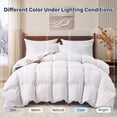 thumbnail image 6 of Unikome Heavyweight Goose Down Feather Fiber Comforter, Natural Fill Warm Quilted Duvet Insert, Baffle Box Design, Soft Quiet Fabric, King 106 x 90 in, White, 6 of 9