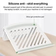thumbnail image 3 of Laptop Cooling Bracket Height Adjustable Desktop Stand Desktop Bracket Hollow Laptop Computer Riser Non-Slip and Stable for Home Office, 3 of 9