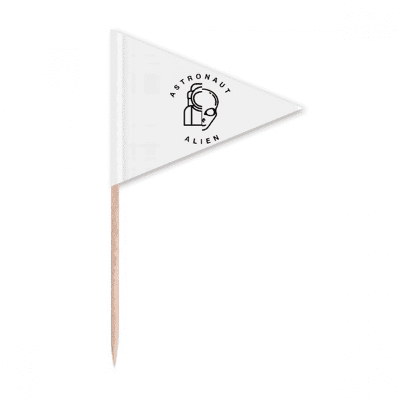 Alien Biological Astronaut Conversion Toothpick Triangle Cupcake Toppers Flag