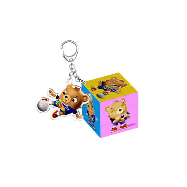 2024GermanEuropeanCupMascotKeychainThree-orderRubik'sCubeSmallRubik'sCubePendantBagOrnamentGift