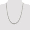 thumbnail image 4 of 925 Sterling Silver Curb Chain Styles Necklace 5.25 mm 6 Side D/C Flat Double 24 inch, 4 of 4