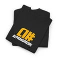 thumbnail image 3 of alphanumeric skateboards a# 1998 Vintage Logo Yellow Classic Skate TShirt Print - Black / M, 3 of 5