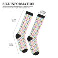 thumbnail image 2 of Lsque Colorful Rabbit Pattern Sport Compression Socks for Men & Women 15-20 mmHg Knee High Nurse Pregnant Running Medical and Travel Athletic, 2 of 6