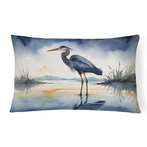 Carolines Treasures DAC7500PW1216 16 x 12 in. Blue Heron Barely Lit Sky Throw Pillow