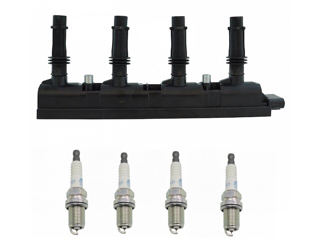 Ignition Coil and Spark Plug Kit Piece Compatible with 2015 2017  Chevy Trax 1.4L 4-Cylinder 2016