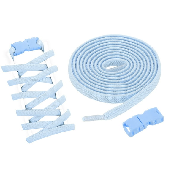 8 Pack Elastic Tieless Shoe Laces for Adults Sneakers, Coral Blue
