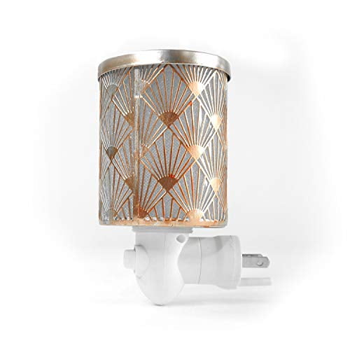 K-Cliffs  1 Pc Brown Dragon Fly & 1 Pc Rose Gold Peacock Plug-in Fragrance Warmers for Scented Wax Cubes & Essential Oils, Set of 2