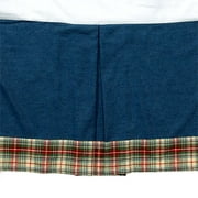 My Baby Sam Denim Patchwork Crib Skirt