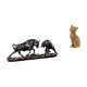 thumbnail image 1 of Escultura animal moderna de Feng Shui, figura de toro, oso y gato, obra de arte coleccionable de resina china para escritorio, estantería, sala de est, 1 of 8