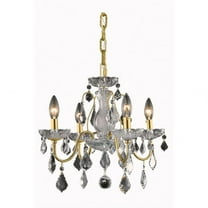 Four Light Pendant-Gold Finish-Royal Cut Crystal Type Bailey Street Home 390-Bel-3336214