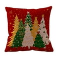 thumbnail image 2 of Uutvery Christmas Snowflake Tree Pillow Cover,Winter Decorative Pillows Sofa Couch Bed Living Room,Merry Christmas Farmhouse Decoration,Xmas Indoor Decor Seasonal Home Accent,17.7x17.7 Inches, 2 of 7