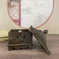 thumbnail image 5 of Vintage Pavilion Incense Burner Chinese Style Square Censer Indoor Aromatherapy Home Decor Rustic Finish, 5 of 9