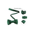 thumbnail image 3 of INSPIRE CHIC Men's Polka Dots Tie Set Skinny Necktie Pre-Tied Bow Tie and Pocket Square One Size Dark Green, 3 of 7