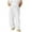 White, variant on Dagugfen Work Pants for Men High Waist Straight Leg Button Loose Solid Color Lightweight Lounge Pants
