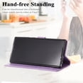 thumbnail image 2 of Wallet Case for Google Pixel 9 Pro XL,PU Leather Wallet Flip Kickstand Case [Magnetic Closure] [Wrist Strap] [Card Slots Holder] Embossed Butterfly & Flower Case for Women Girls,Purple, 2 of 9