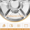 thumbnail image 2 of Divided Serving Tray With Lid Snack Containers With Lids Veggie Tray Vegetable Tray Fruit Tray Stainless Steel Tray, 2 of 8