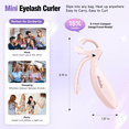 thumbnail image 6 of Eyelash Curler, Portable Rechargeable Heated Lash Curler with Boost Heating, 2-Level Adjustable Temp & 10S Heat 3S Style 24H, 6 of 8