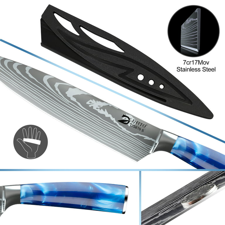 KD Slicing Knife Super Sharp Stainless Steel Kitchen Knife Set – Knife  Depot Co.