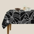 thumbnail image 4 of Christmas Tablecloth Square 60×60 Inch Blue Snowflake Winter Table Cloth Water Resistant Fabric Table Covers for Kitchen Dining Small Tablecloth for Party Home Decor, 4 of 6