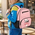 thumbnail image 2 of Uorisanigo Pink Panda Mushroom School Backpack for Kids Girls Large Capacity, Lightweight Preschool Elementary Daypack with Adjustable Shoulder for Camping Travel, 2 of 7