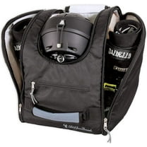 StoreYourBoard Mountain Essential Ski Boot and Helmet Bag, Travel Backpack, Onyx