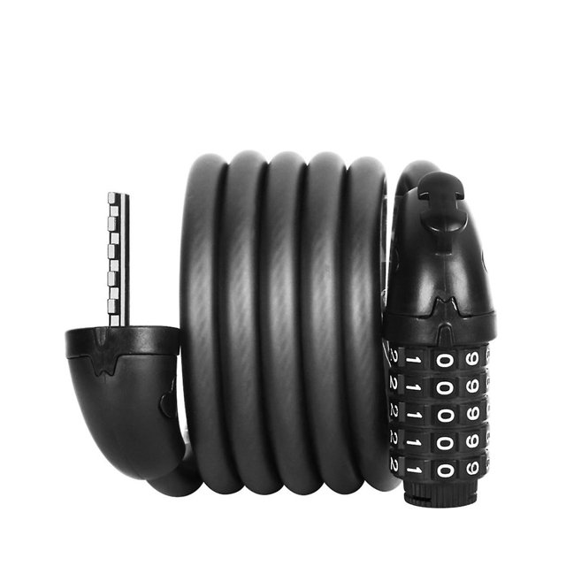 Candado para Bicicleta DENGXMXG con código de cinco dígitos Cable de acero Anillo antirrobo