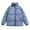 Light Blue, variant on Levmjia Men's Winter Puffer Jacket Stand Collar Quilted Coat 100% Polyester Twill Thick Warm Jacket Loose Fit Outerwear Solid Color Zip Up Sporty Casual Jacket Sizes M to 5XL