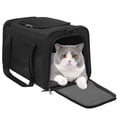 thumbnail image 1 of Cat Carrier, Pet Carrier Airline Approved for Medium Cats 20lbs, Dog Carrier for Small Dogs and Puppies, Soft Sided Collapsible Top Loading Cat Bag Carrier for Travel & Car JM, 1 of 5