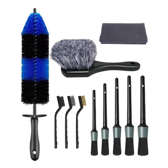 Car Detailing Brush Set, Car Wheel Tire Brush Set, Car Detailing Kit for Cleaning Wheels, Interior,Exterior
