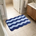 thumbnail image 6 of MMJ Bathroom Rugs Wave Pattern Bath Mat 15.7x23.6in Soft Absorbent Non Slip Shower Floor Rug, 6 of 7